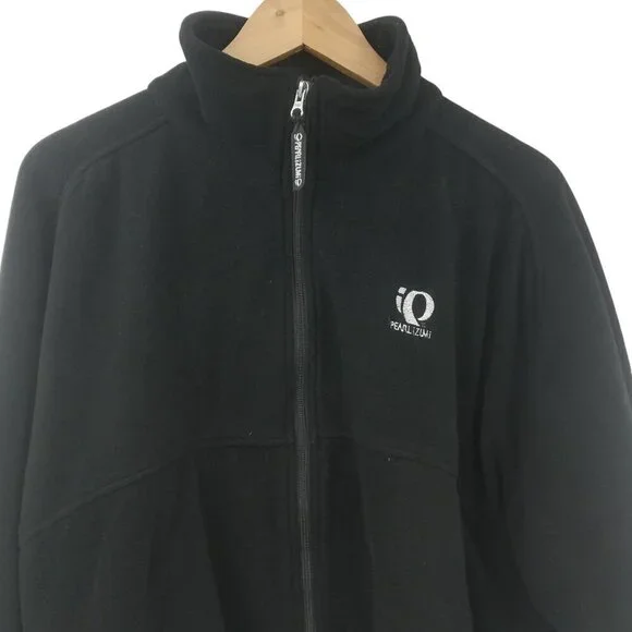 Pearl Izumi Full Zip Black Mock Neck Fleece Jacket Size L Mens Pockets Cycling - Picture 5 of 12